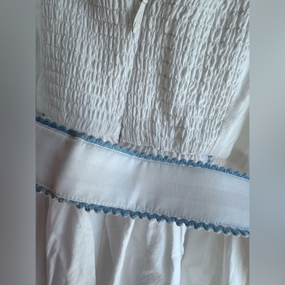NEW EDDY Katherine Dress in white whimsy belted embroidered sz: M $598 - Picture 14 of 14